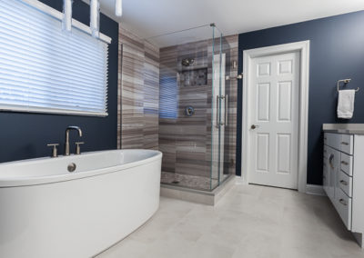 Contemporary Master Bathroom Remodel in Clarendon Hills, Illinois
