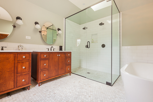 Master Bath and Hall Bath Remodel & Ensuite Creation in Glen Ellyn, Illinois