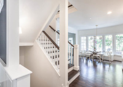 staircase remodel eye view dining room navy square transitional clarendon hills illinois