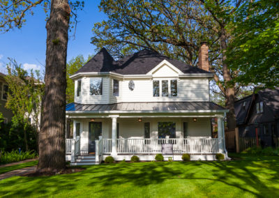 exterior remodel antique victorian style siding large front porch wood ceiling two third window exterior door