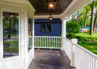 exterior remodel antique victorian style siding large front porch wood ceiling two third window exterior door