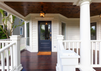 exterior remodel antique victorian style siding large front porch wood ceiling two third window exterior door