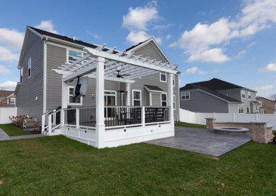 Pergola and Stamped Concrete Patio in Glen Ellyn, Illinois