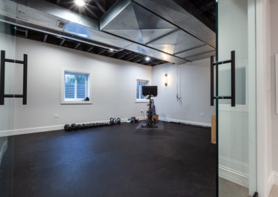 Laundry Room and Basement Gym in Clarendon Hills, Illinois