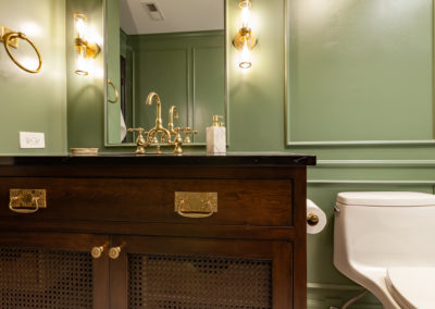 hall bathroom remodel oak brook club illinois campaign hardware green wainscoting hyland homes