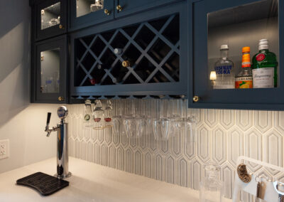 Delphi Hexagon Tundra Glazed Ceramic Mosaic Tile, dry bar clarendon hills illinois