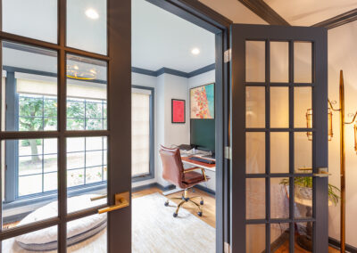French doors office, front room, clarendon hills illinois