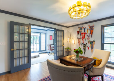 French doors office, front room, clarendon hills illinois